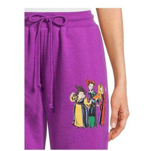 Disney Hocus Pocus Sweatpants Purple Jogger Draw String Trouser - Picture 5 of 8